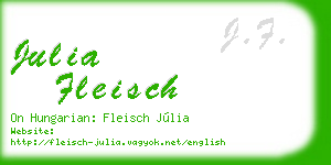 julia fleisch business card